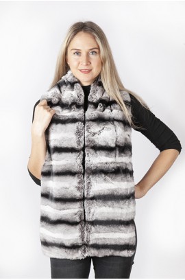 Rex chinchilla fur scarf